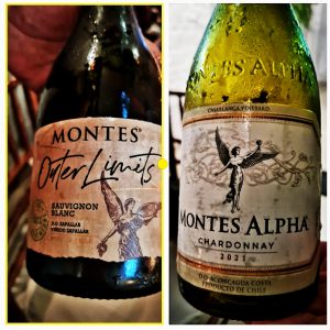 Outer Limits S.Blanc 2022 e Montes Alpha Chardonnay 2021